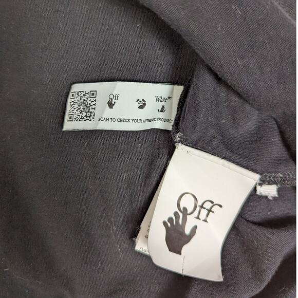 Off-White Scribble Diag Slim Tee Black White XXL Virgil Abloh Streetwear - Picture 5 of 13